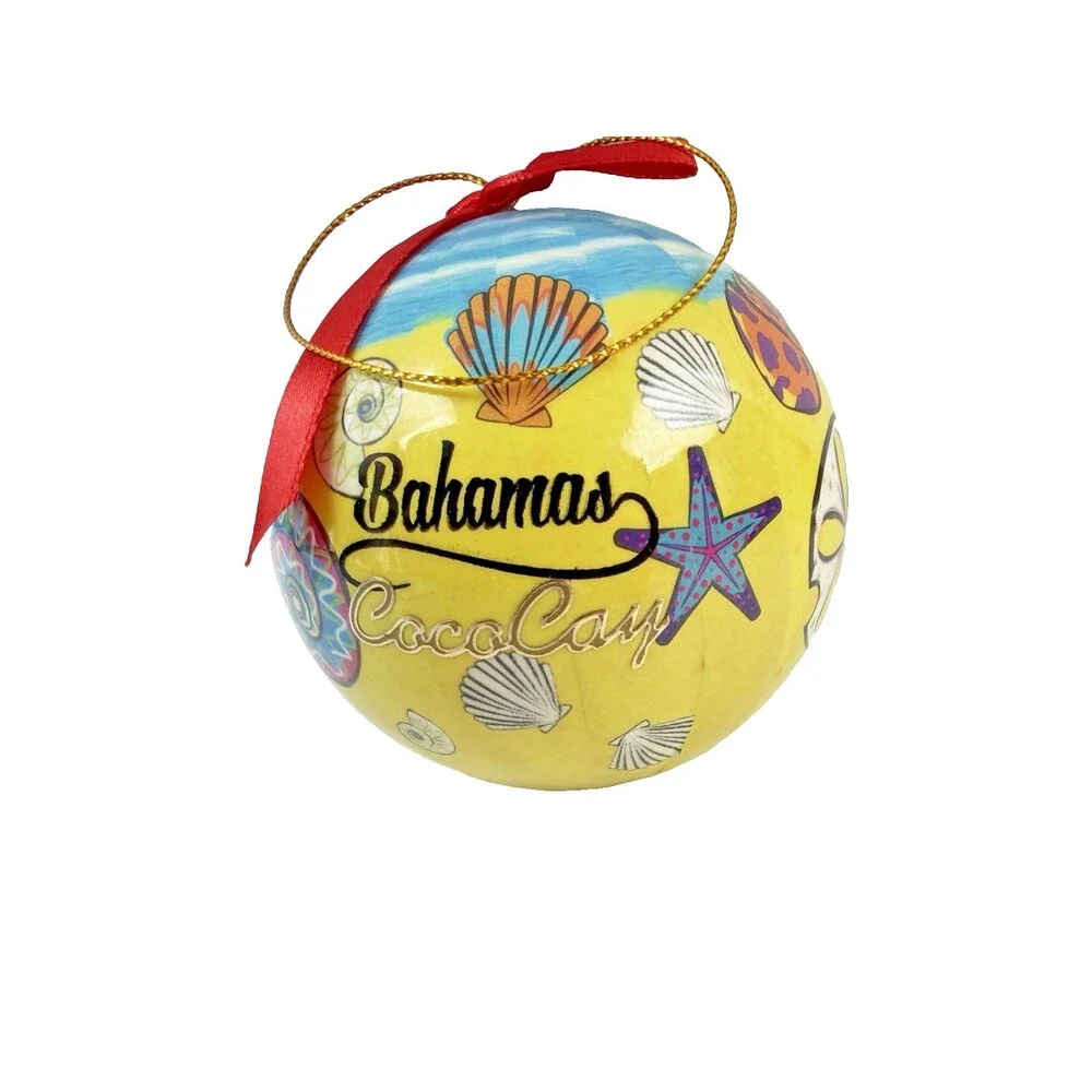 VTG Bahamas CocoCay Christmas Ornament Beach Shell Starfish Souvenir 4” Holiday